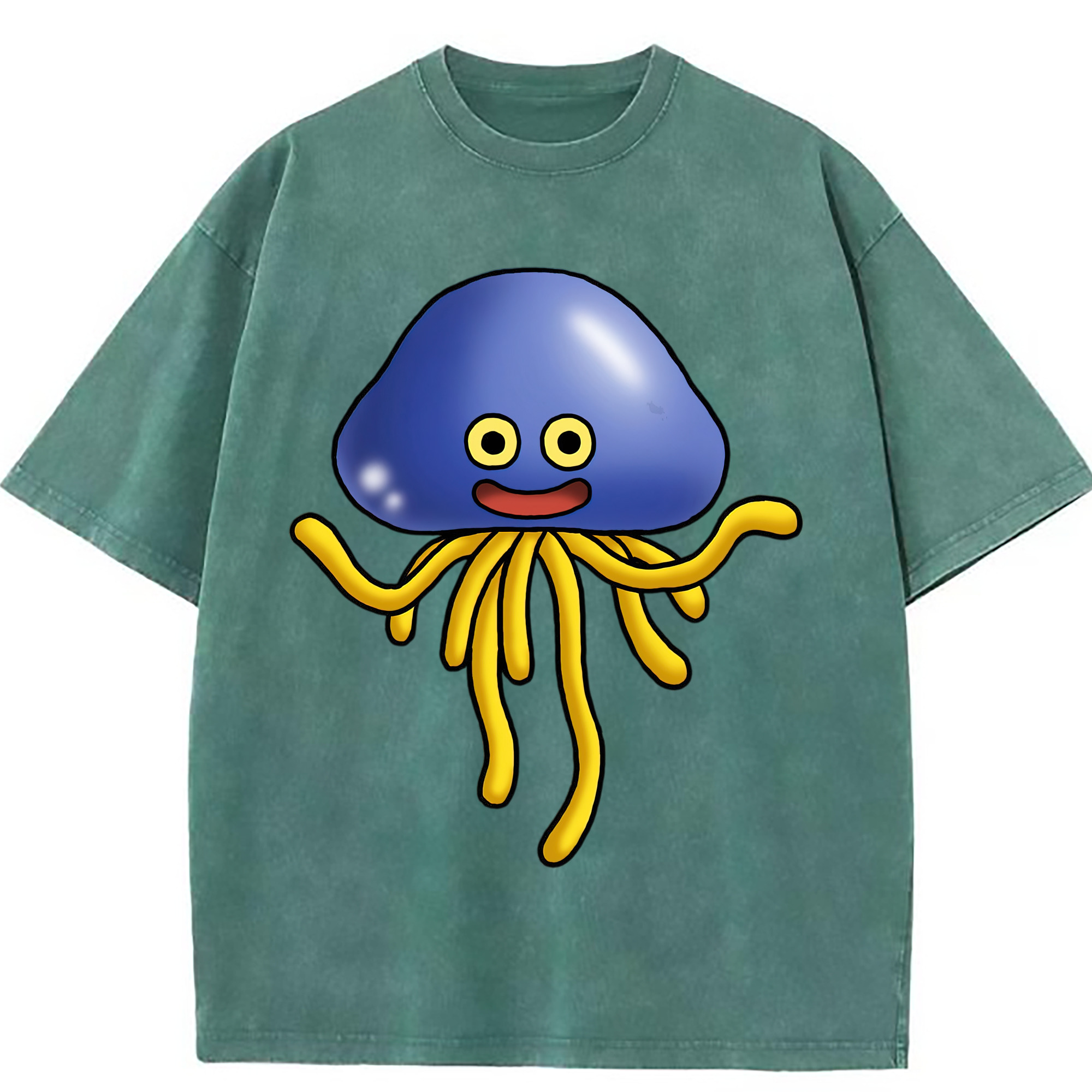 （画像用） ドラゴンクエスト Doragon Kuesuto Dragon Quest 綿100% ヴィンテージ風 半袖Tシャツ（フロントプリント）